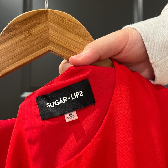 Sugarlips Red Ruffled Dress - Picture 5 of 6